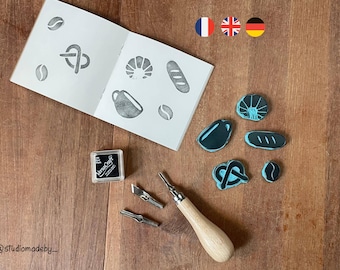 Kit para tallar sellos para principiantes: crea tus propios sellos.