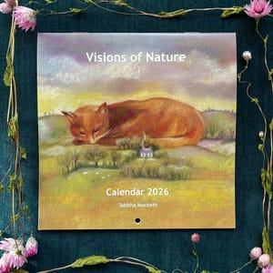 2026 Nature Art Calendar: Pastel & Pencil Drawings, Wildlife Illustrations