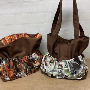 Horse print bingo bag, horses game bag, wild stallion tote, 16 dauber organizer bag, bingo fans gift, horse lovers canvas shoulder bag