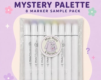 8 Pack Sample Ohuhu Alcohol Based Markers Mystery Palette