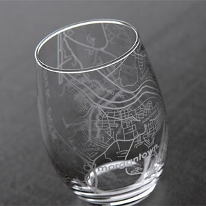 Morgantown WV Map Stemless Wine Glass | Engraved Wine Glass (15oz) | Etched Wine Glass | Bridesmaid Gift | Gift For Her