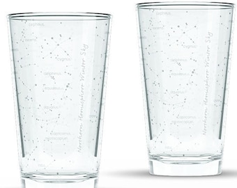 Constellation Pint Glass Pair - Northern Winter Sky