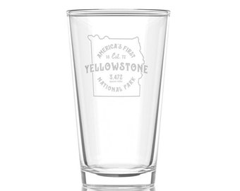 Yellowstone Pint Glass