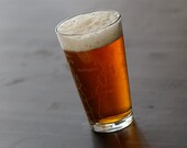 Burlington Map Pint Glass Gift