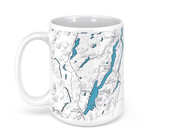 Lake George Map Mug - 15oz Ceramic Mug