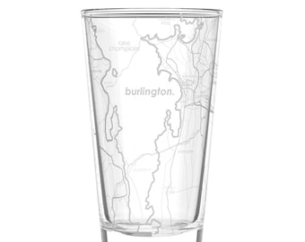 Custom City Map Pint Glass | Any City /Town Personalized | Custom Etched Beer Glass (11oz) | Engraved Pint Glass | Personalized Gift for Him
