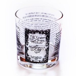 The Legend of Sleepy Hollow Literature Rocks Glass | Bourbon Whiskey Glass (11oz) | Halloween Gifts | Book Club Gifts | Librarian Gifts