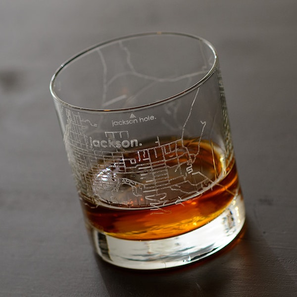 Wyoming Rocks Glass Etsy