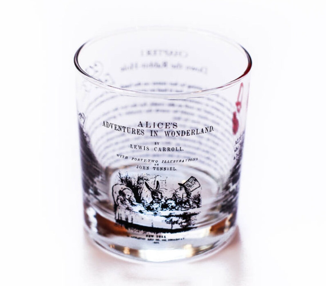 Literature Rocks Alice in Wonderland Literature Rocks Glass | Whiskey Glass (11oz ...