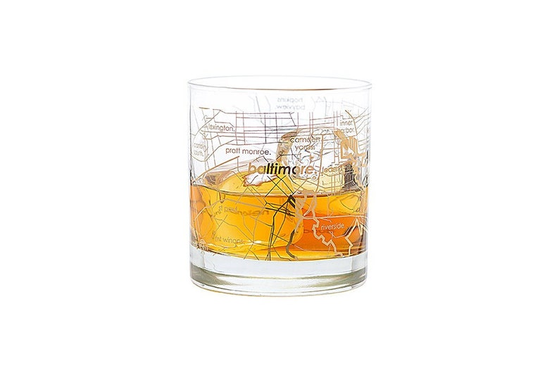 Well Told College Town Map Rocks Glass