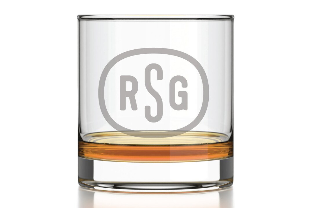 Custom Monogram Rocks Glass W Riedel Crystal Option | Personalized ...