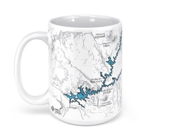 Lake Powell Map Mug - 15oz Ceramic Mug