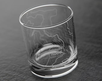 Mt Hood Topographic Map Glass