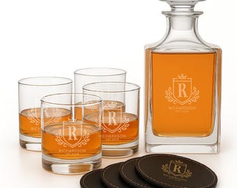 Personalized Whiskey Decanter Gift Set