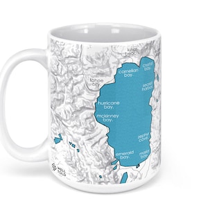 Lake Tahoe Map - 15oz Ceramic Mug