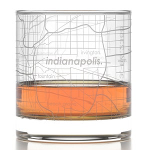 Custom City Map Rocks Glass Any City / Town Personalized - Etsy