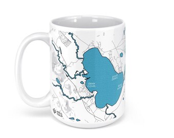 Ossipee Lake Map - 15oz Ceramic Mug