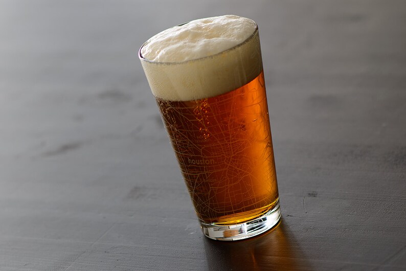 Houston Map Pint Glass Gift