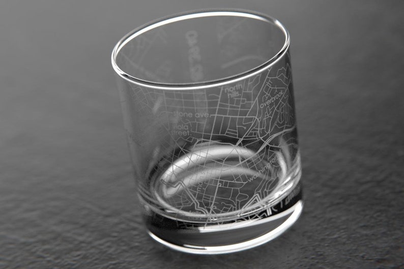 Greenville SC City Map Rocks Glass Engraved Whiskey Glass Etsy