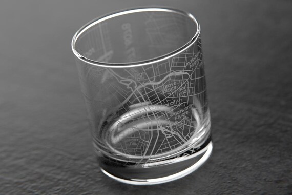 Rochester City Map Whiskey Glass New York 