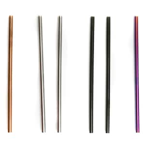 8.5&quot; Wide Mouth Stainless Steel Drinking Straws - Set of 2