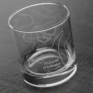 Mt Whitney Topographic Map Glass