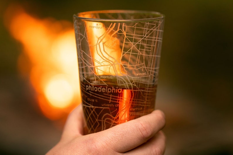 Houston Map Pint Glass Gift