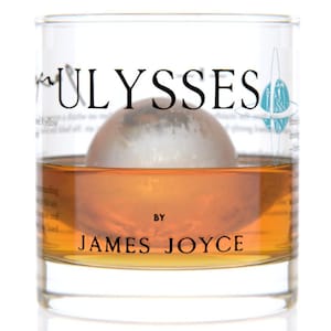 Ulysses Literature Rocks Glass | Bourbon Whiskey Glass (11oz) | Literary Gifts | Bibliophile Gifts | Bookworm Gifts | Gifts for Writers