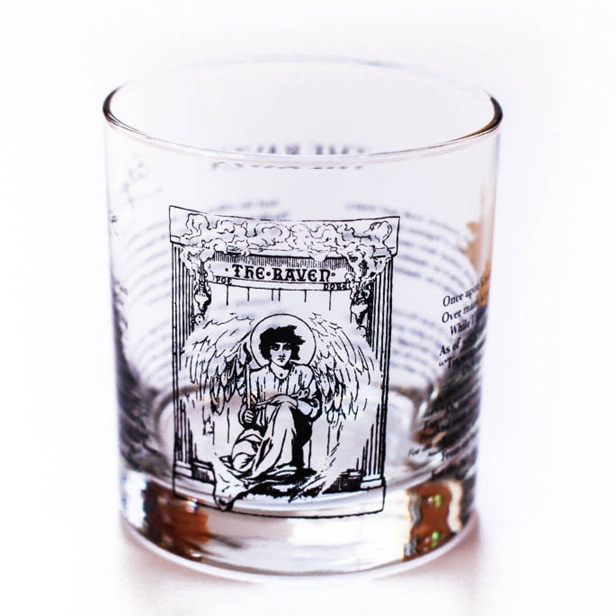 The Raven Literature Rocks Glass | Bourbon Whiskey Glass (11oz) | Halloween Gifts | Bookish Gifts | Gifts for Writers | Teacher Gift - Etsy