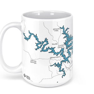 Lake of the Ozarks Map - 15oz Ceramic Mug