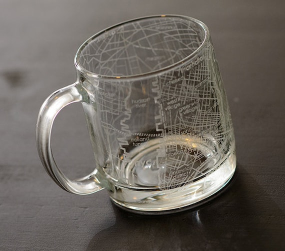 13 oz. Clear Glass Coffee Mugs w/ Custom Imprint Tea Cups