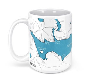 Rangeley Lake Map - 15oz Ceramic Mug