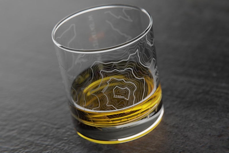 Mt Hood Topographic Map Glass