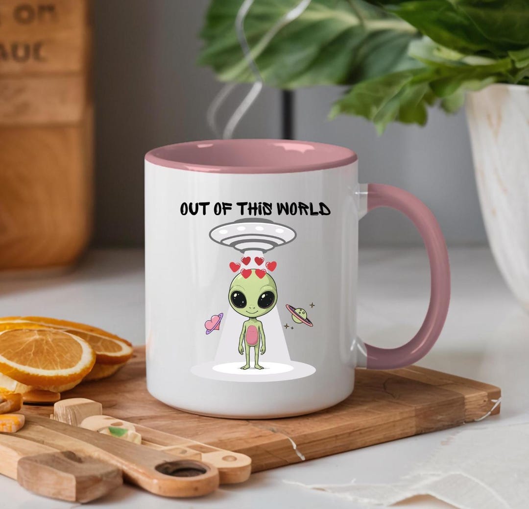 Alien Galaxy Mug Cute UFO Coffee Cup Funny Space Gift for Coffee Lovers ...