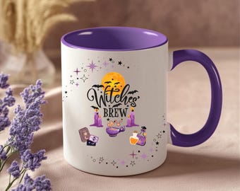 Witches Brew Mug  Halloween Coffee Cup Witchy Gift, Tarot Mug, Spooky Cute Gothic Mug, Fall Witch Kitchen Decor,fall mug