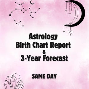Relatório de Mapa Astral Astrológico e Previsão de 3 Anos, Leitura Astrológica Personalizada no Mesmo Dia, Leitura de Mapa Natal, Previsões Futuras