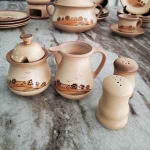 Vintage German Pottery Schramberg Handbemalt Landlich Dishes