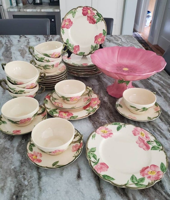Franciscan Desert Rose Dishes - Tea Cups & Saucers, Tumblers