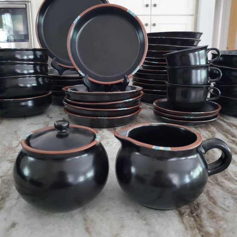 Dansk Mesa Black Dishes Made in Portugal Etsy
