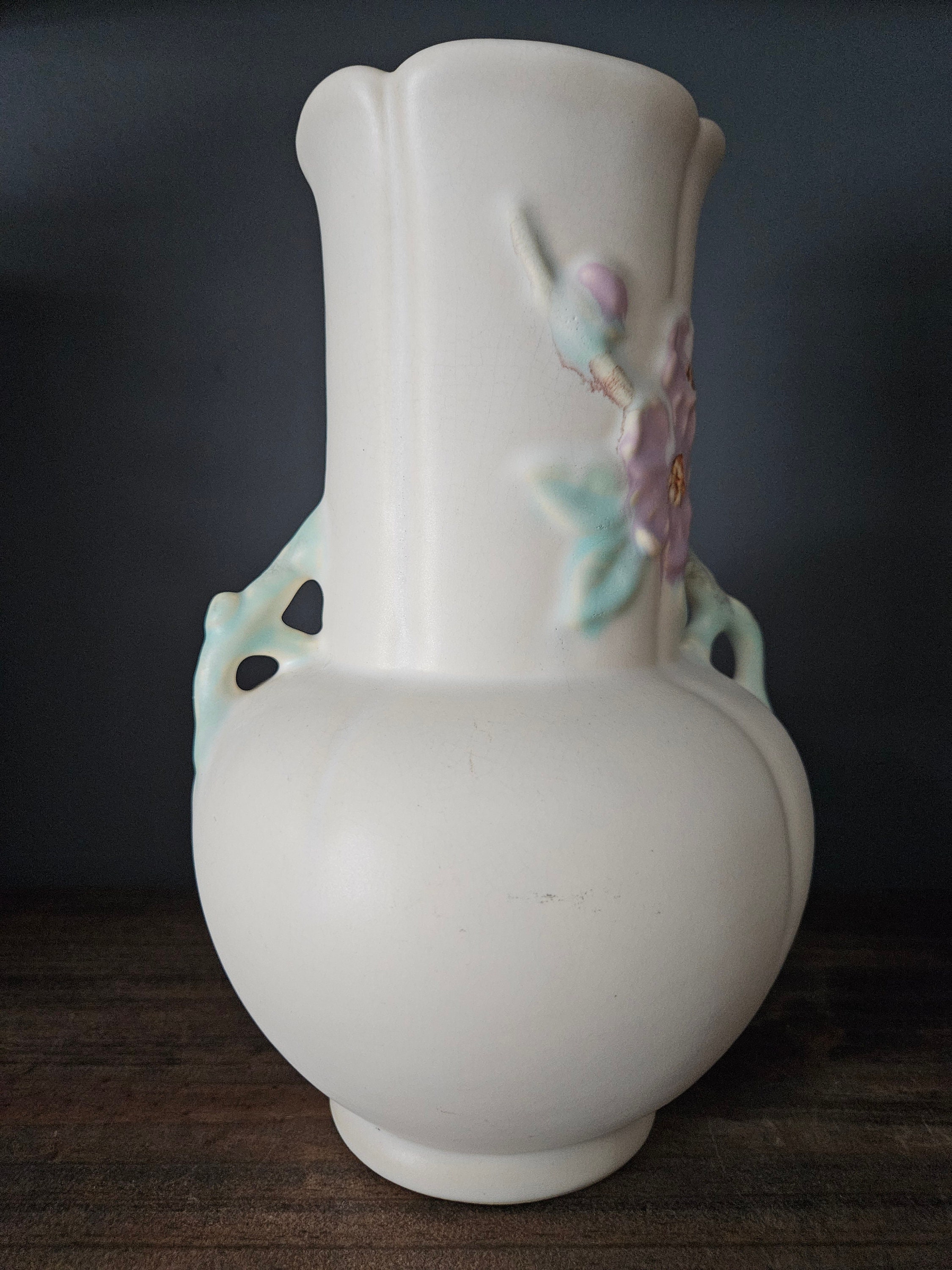  WORCESTER DOGWOOD FLOWER VACE！ Glass Vase, Dogwood Blossom, 8