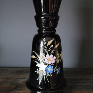 Bristol Amethyst Glass Vase, Wildflowers