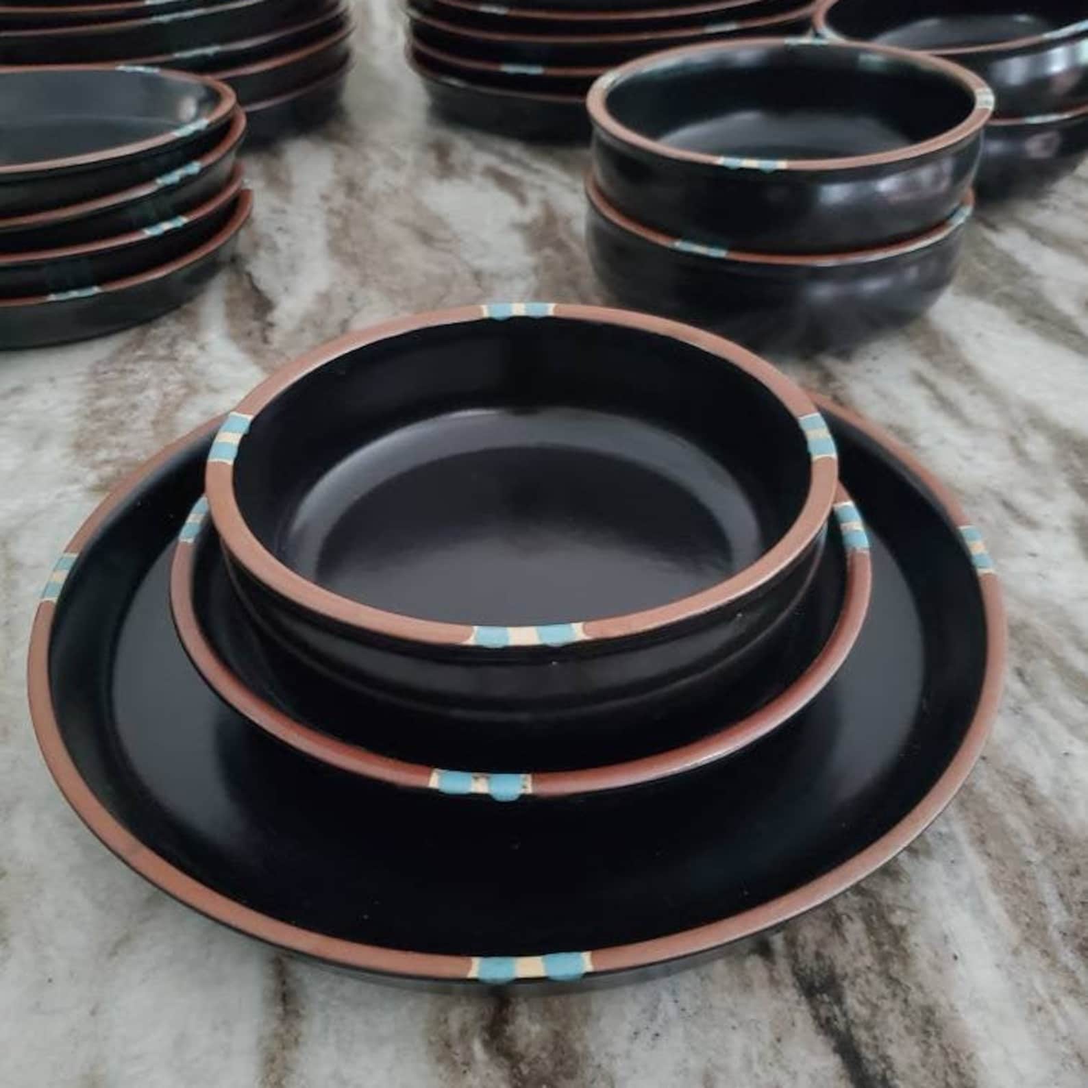 Dansk Mesa Black Dishes Made in Portugal Etsy
