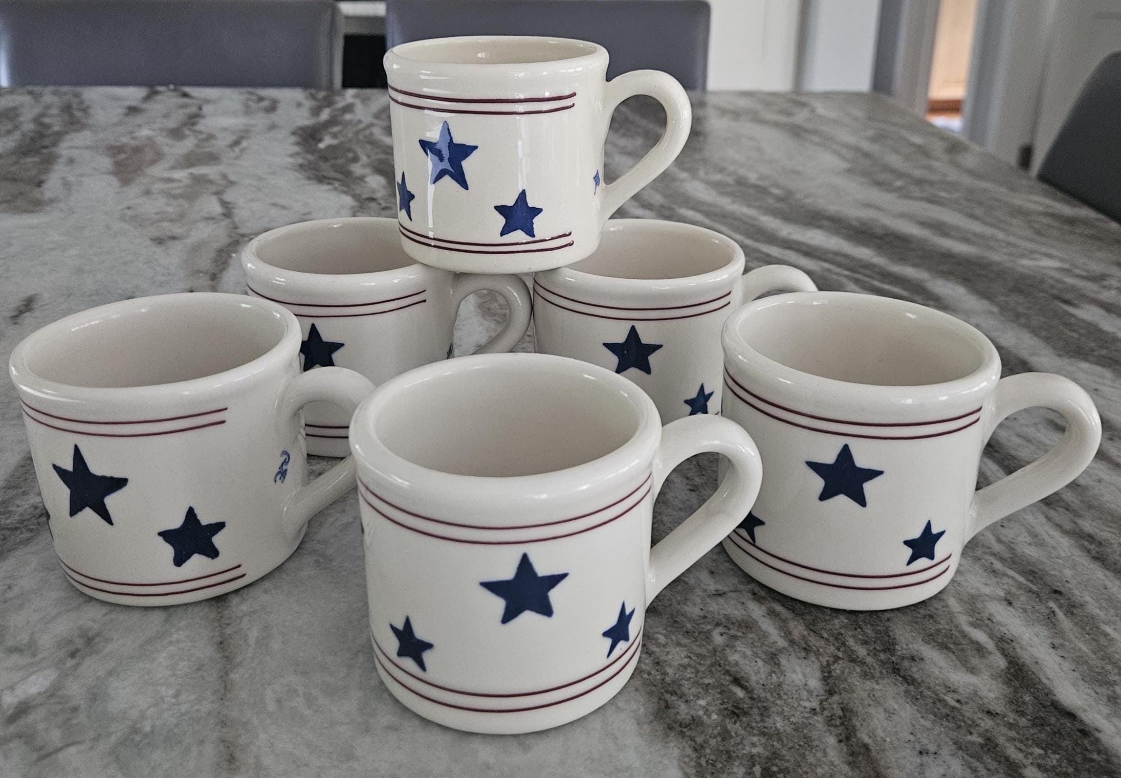 Tasse à Café Victoria's Secret PINK - Stars & Stripes USA - Rouge Blanc Bleu - Neuf