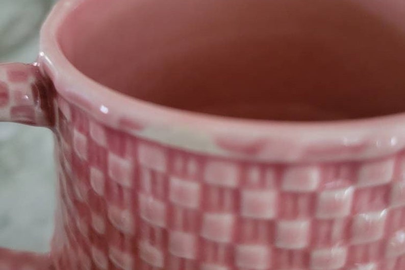 VIntage Pink Bordallo Pinheiro Geranium Plates and Celebration Mugs image 9