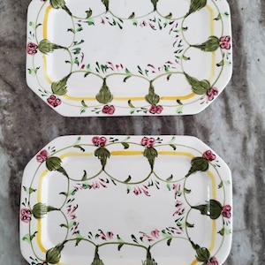 Small Hand Painted Serving Plate or Butter Dish, Casa Fina, Portugal