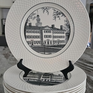 Vintage Spode Dartmouth Hall College Speiseteller