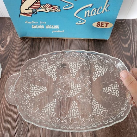 Anchor Hocking 8 Piece Serva-snack Set - in Original Box - Etsy