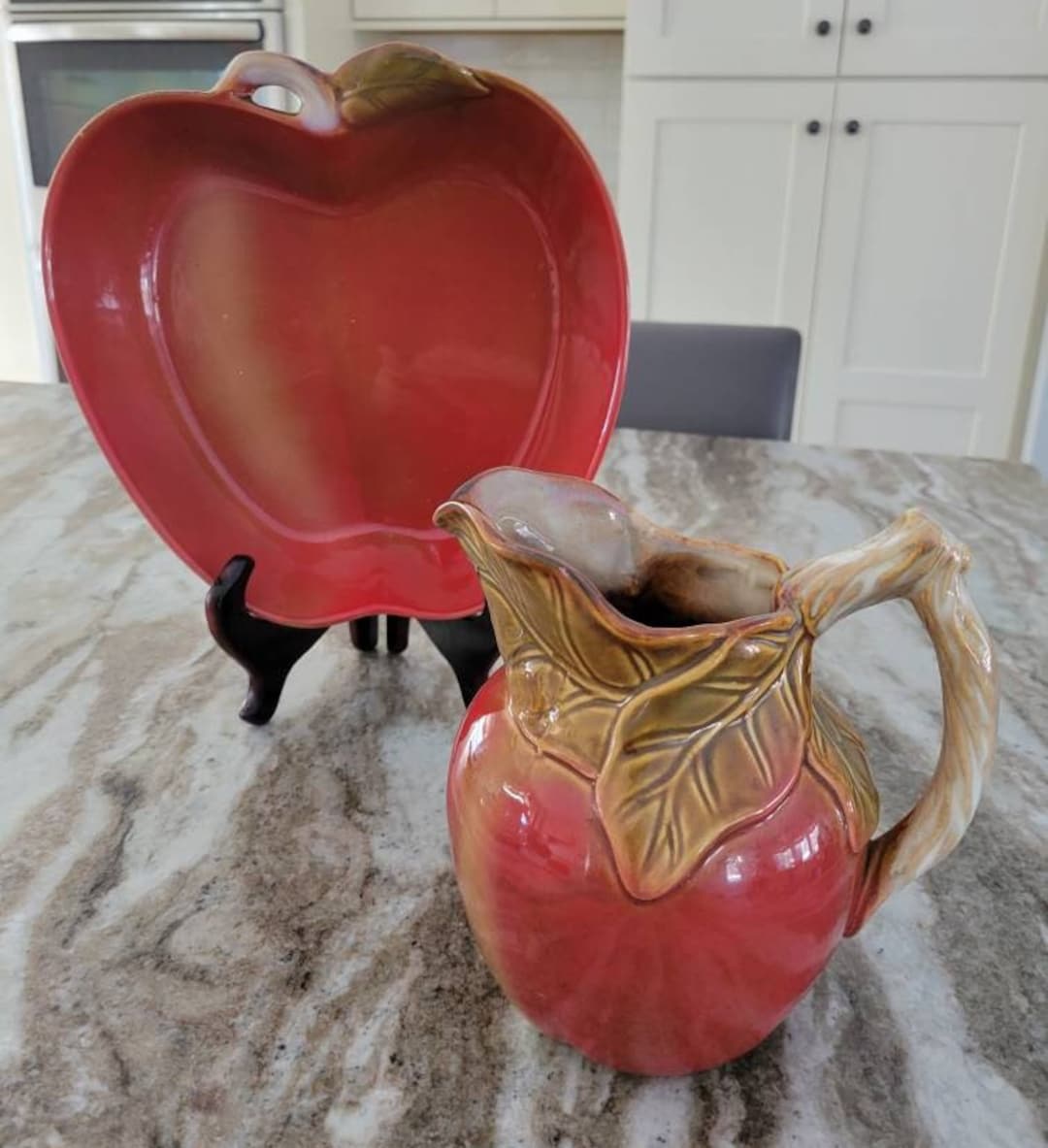 Vintage Apple Pitcher and Apple Bowl - Etsy