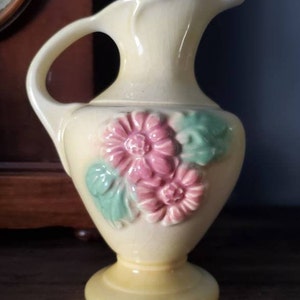 Early Hull Pottery Sunglow Ewer Vase - 1950s