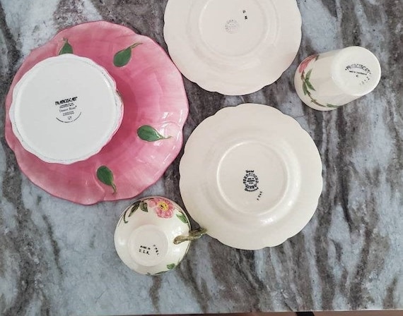 Franciscan Desert Rose Dishes - Tea Cups & Saucers, Tumblers
